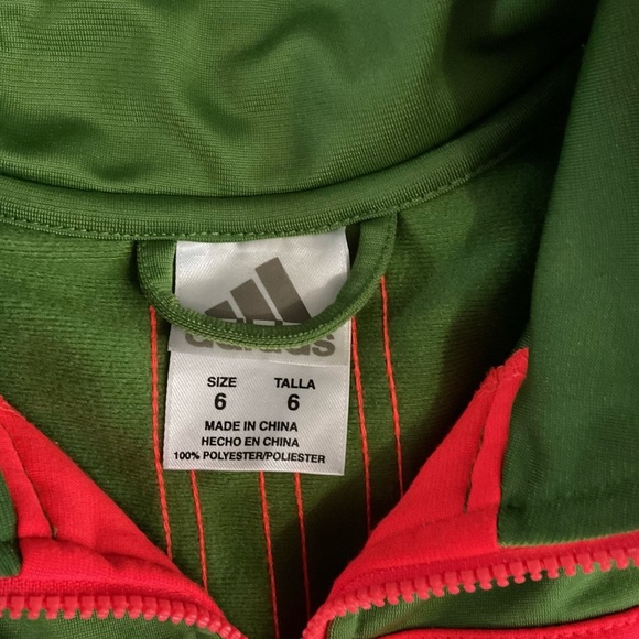 Adidas Green and Blue Athletic Jacket with Color-Block Design - Picture 3 of 3